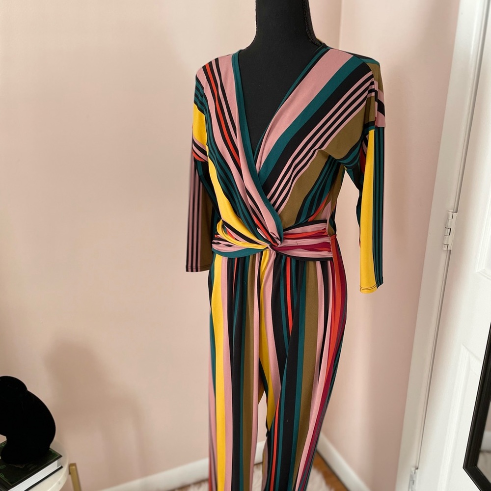 Express striped jumpsuit